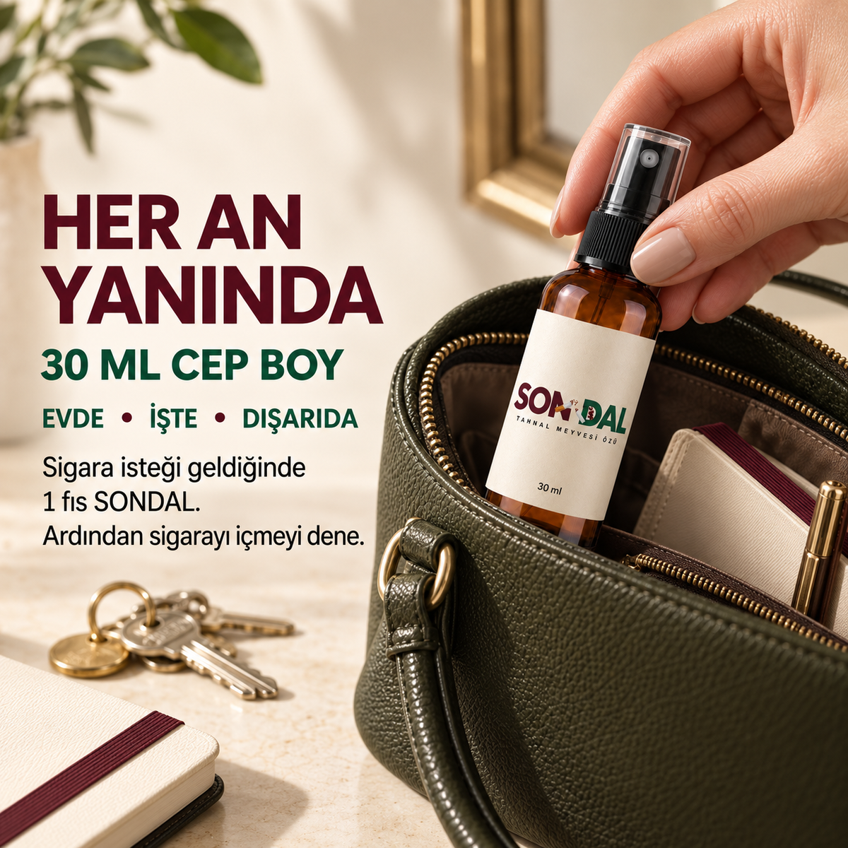 SONDAL Tahnal Meyvesi Özlü  Sigaradan Kurtulma Spreyi (30 Ml)
